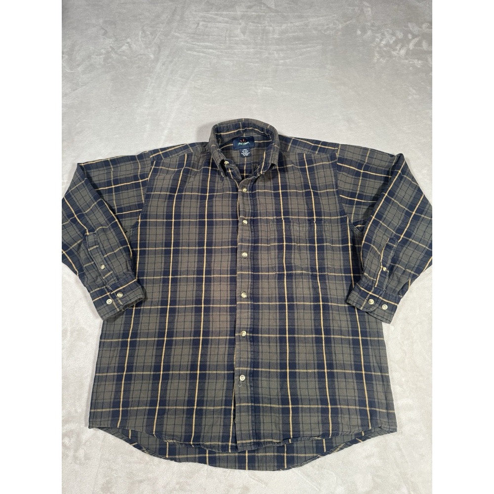 Ivy Crew Shirt Mens Size Large Flannel Longsleeve Button Up